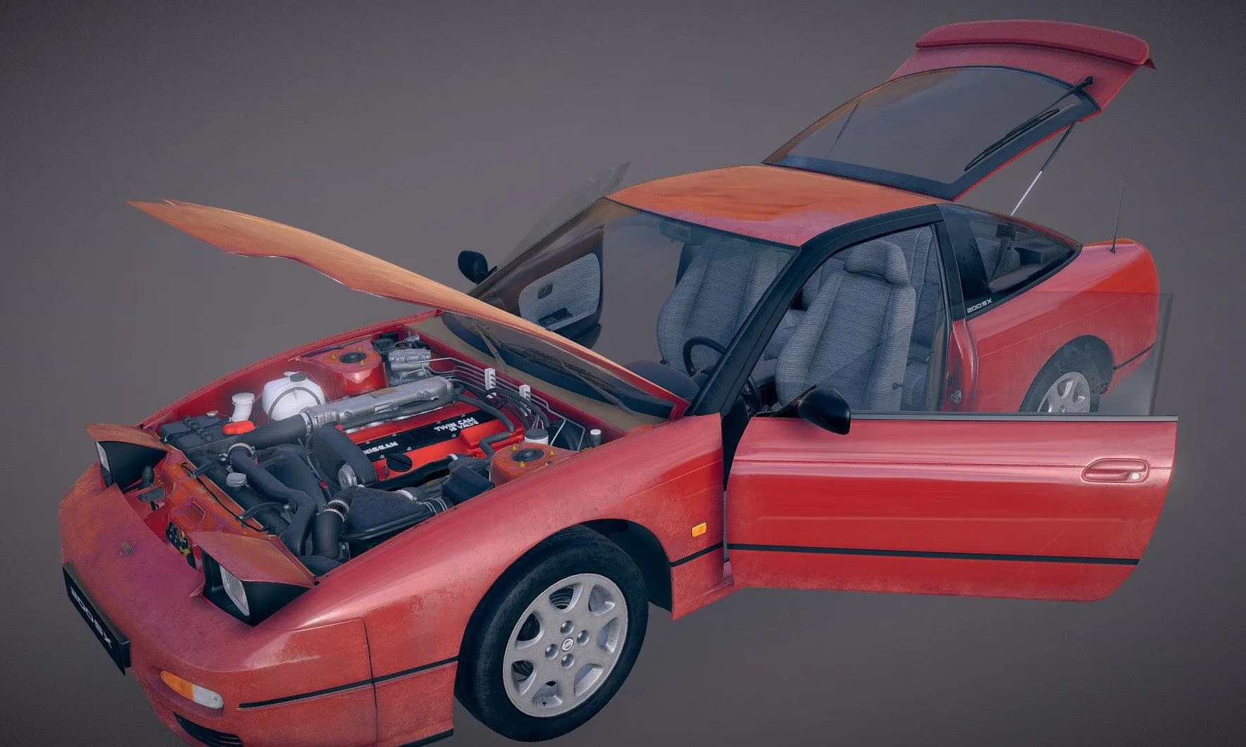 PBR Game 3D Models – Nissan 200Sx S13
