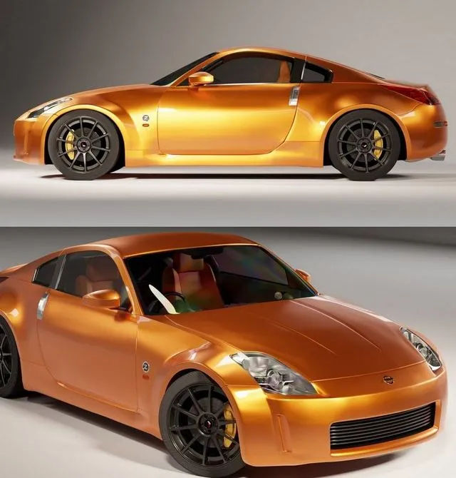 PBR Game 3D Models – Nissan 350z Japanese Sports Coupe