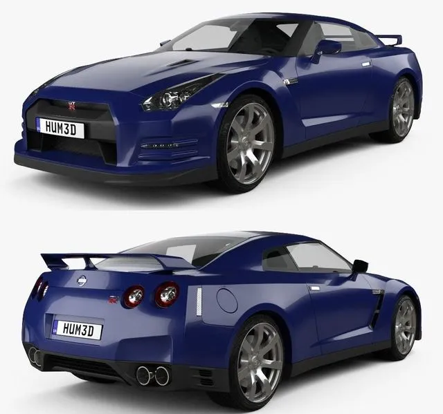 PBR Game 3D Models – Nissan GT-R (R35) 2013