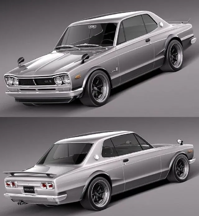 PBR Game 3D Models – Nissan Skyline 1968-1972