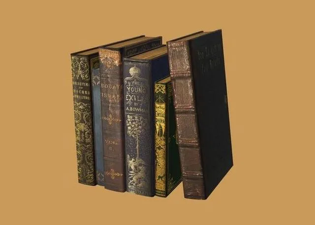PBR Game 3D Models – Old Books set
