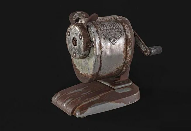 PBR Game 3D Models – Old Pencil Sharpener