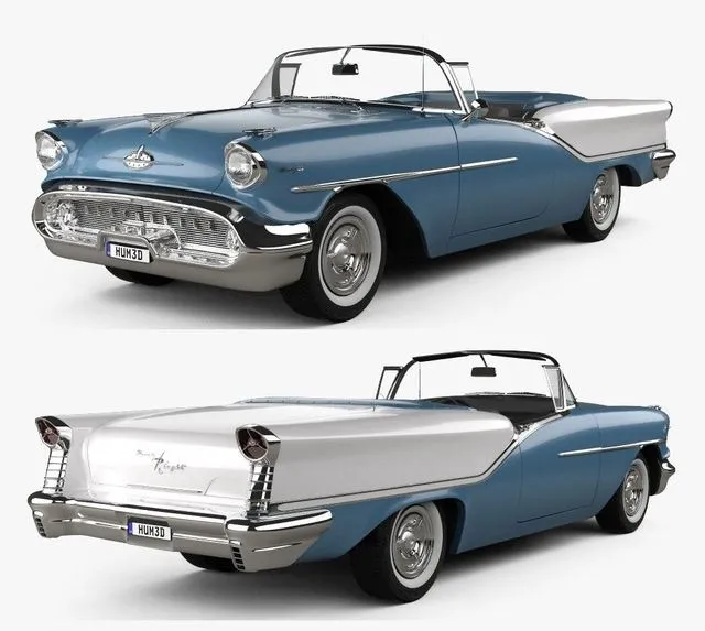 PBR Game 3D Models – Oldsmobile Starfire 98 Convertible 1957