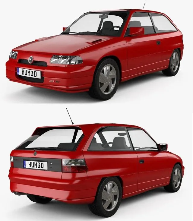 PBR Game 3D Models – Opel Astra (F) 3-door GSi 1991