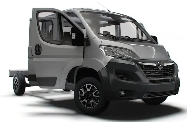 PBR Game 3D Models – Opel Movano Chassis Truck CrCab 4035WB HQInterior 2023