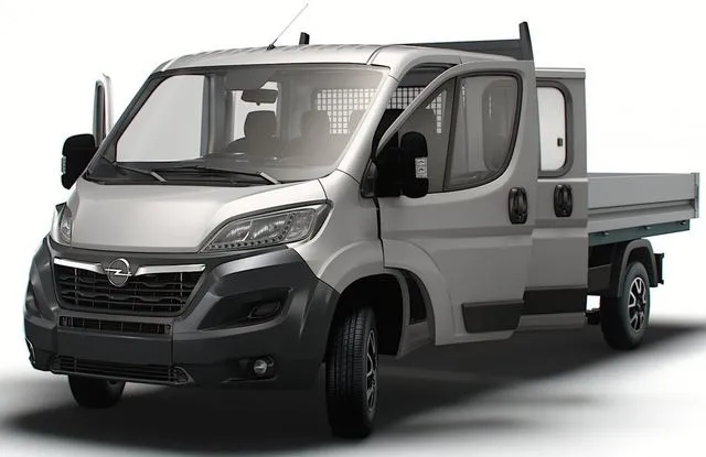PBR Game 3D Models – Opel Movano Crew Cab Truck HQInterior 2023