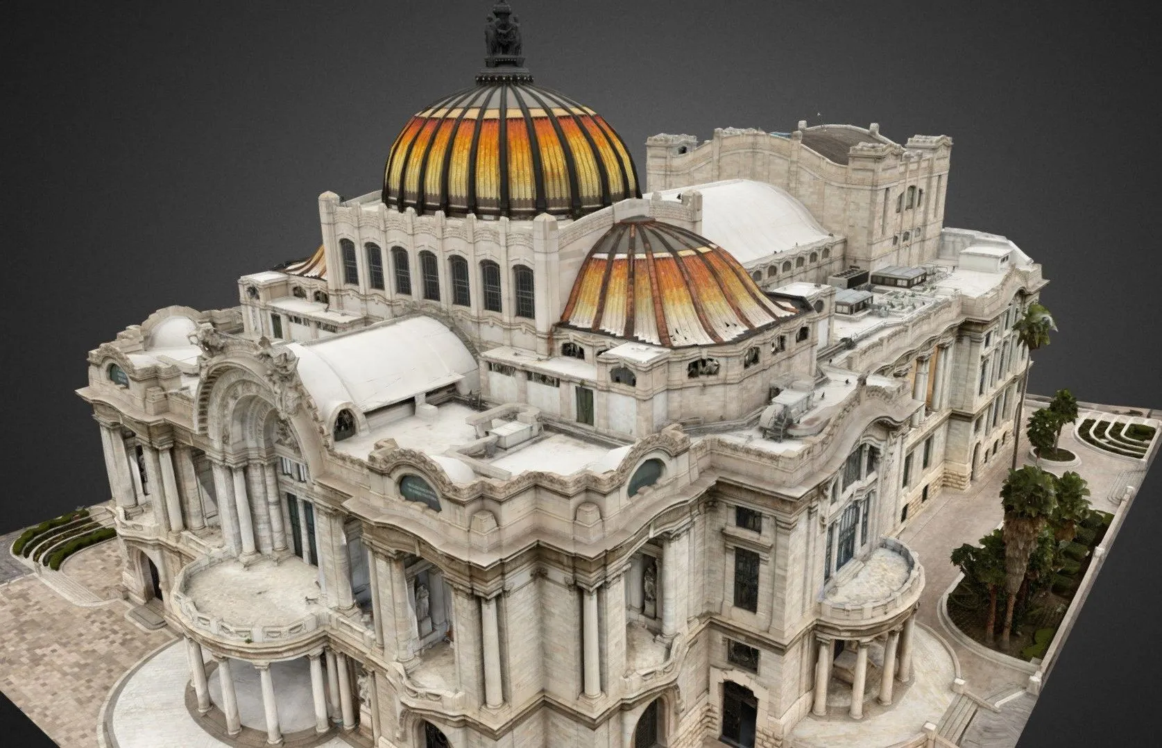 PBR Game 3D Models – Palacio De Bellas Artes Mexico City