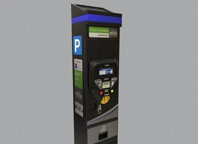 PBR Game 3D Models – Parking Meter