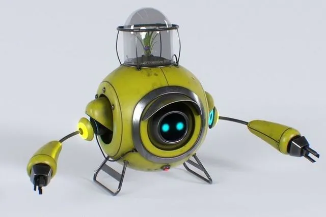 PBR Game 3D Models – Planting Robot Sci-Fi Fantasy Character