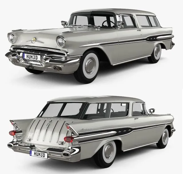 PBR Game 3D Models – Pontiac Star Chief Custom Safari 2-door 1957