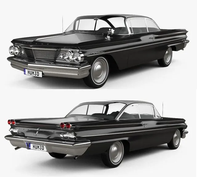 PBR Game 3D Models – Pontiac Ventura coupe 1960