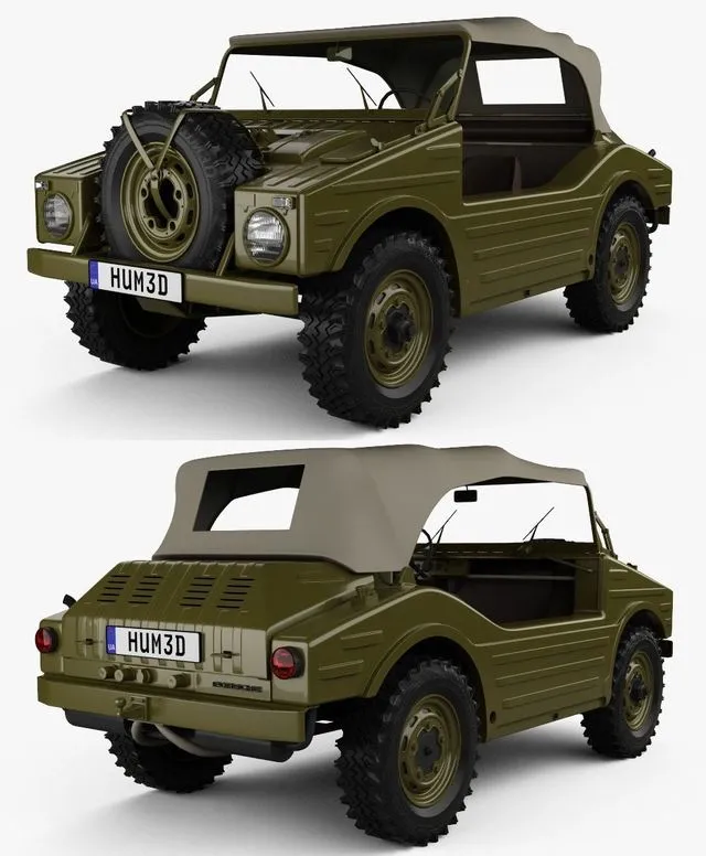 PBR Game 3D Models – Porsche 597 Jagdwagen 1955