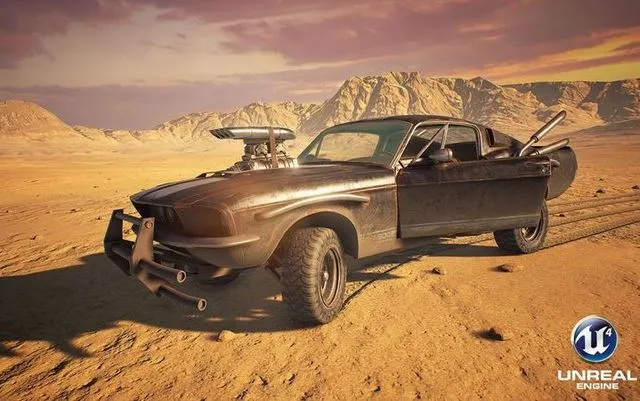 PBR Game 3D Models – Post Apocalyptic car