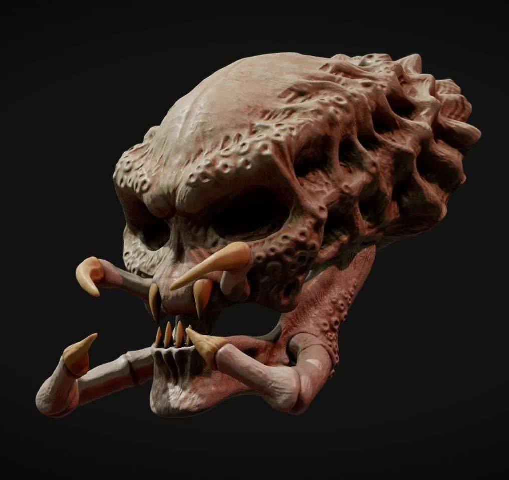 PBR Game 3D Models – Predator Skull