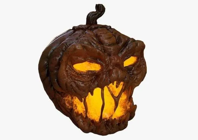 PBR Game 3D Models – Pumpkin halloween with glowing eyes