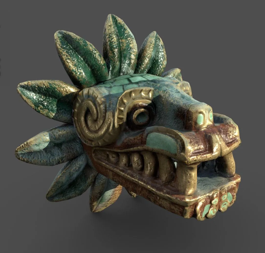 PBR Game 3D Models – Quetzalcoatl