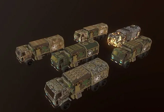 PBR Game 3D Models – Radar Truck