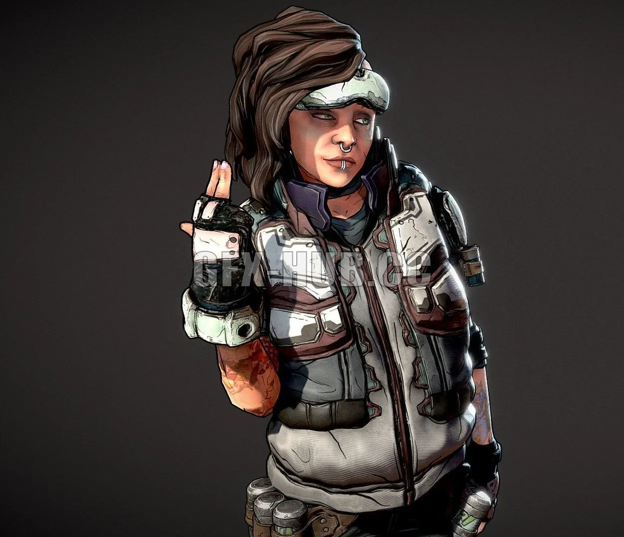 PBR Game 3D Models – Rahab (The Ordnance Punk) Character Final