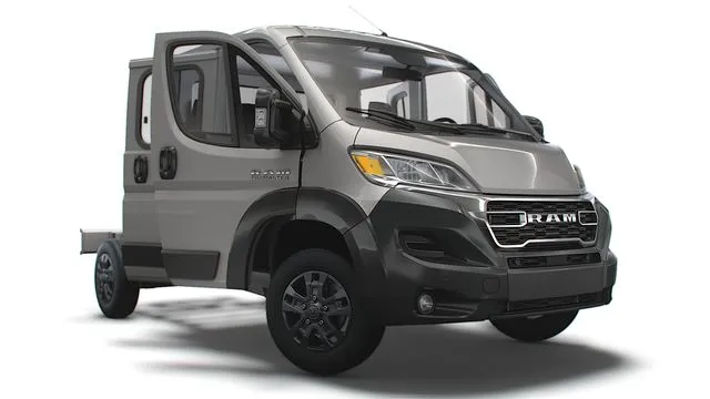 PBR Game 3D Models – RAM Promaster Chassis Truck CrCab 3450WB HQInterior 2023