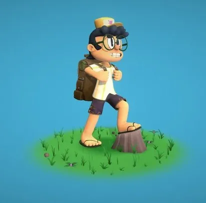 PBR Game 3D Models – Ready To Rig Cartoon Kid Character