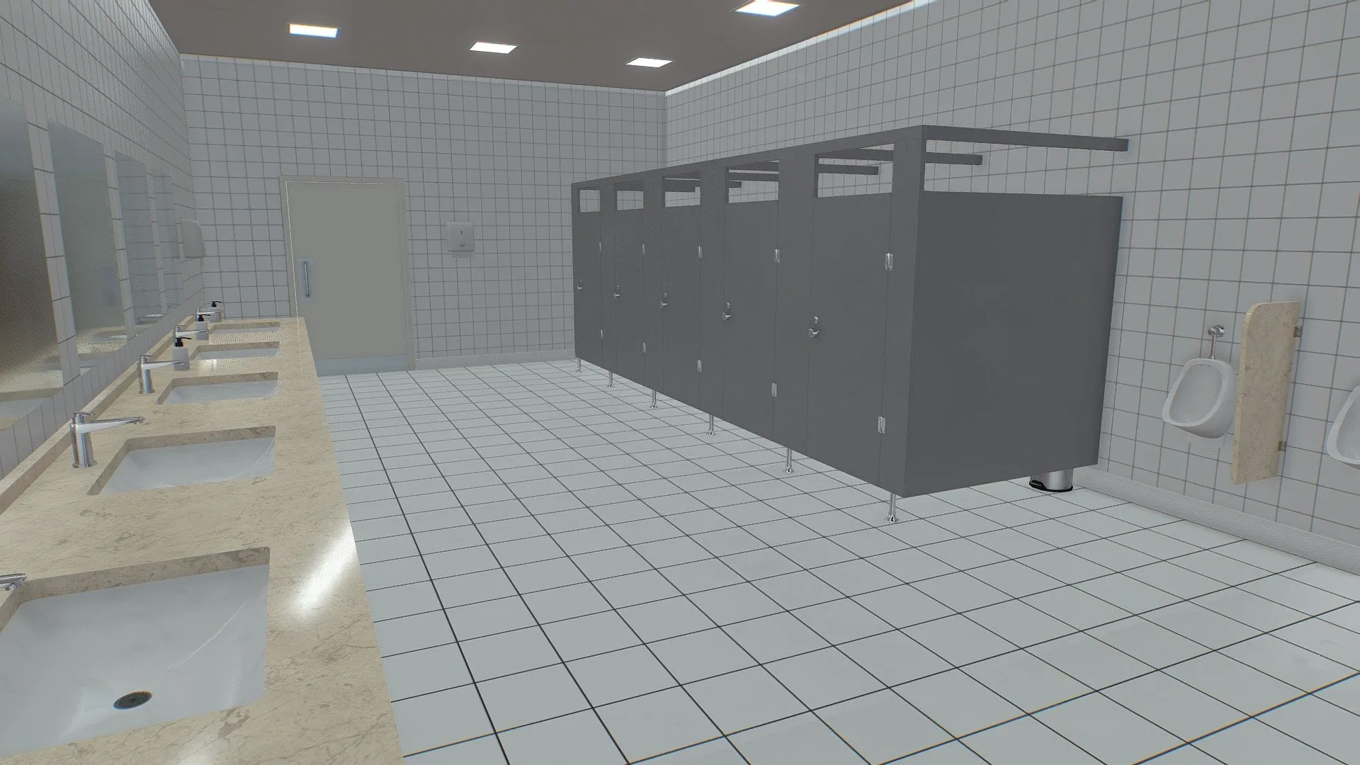PBR Game 3D Models – Restroom Props