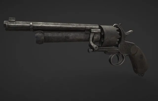 PBR Game 3D Models – Revolver Lemat Gun
