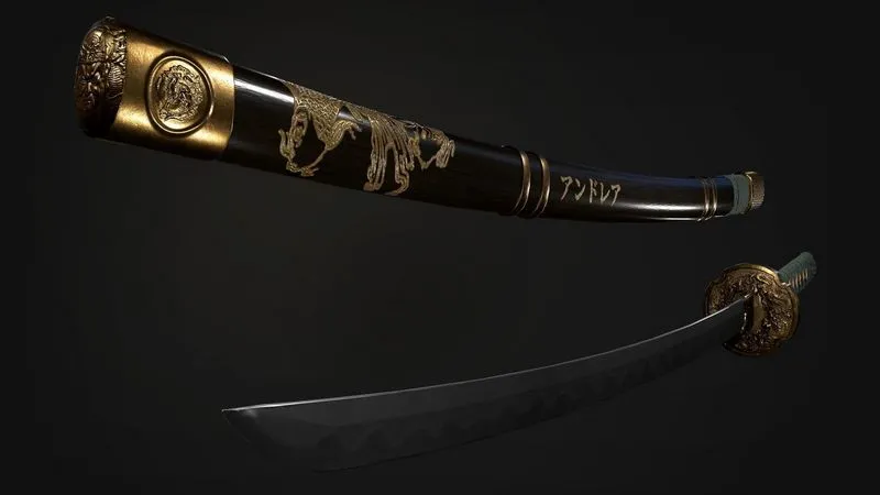 PBR Game 3D Models – Samurai Katana