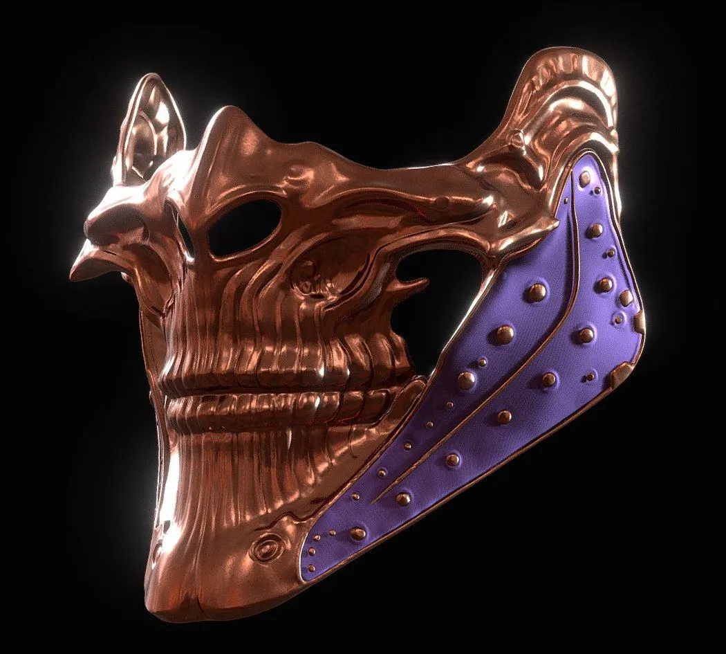 PBR Game 3D Models – Samurai Mask V