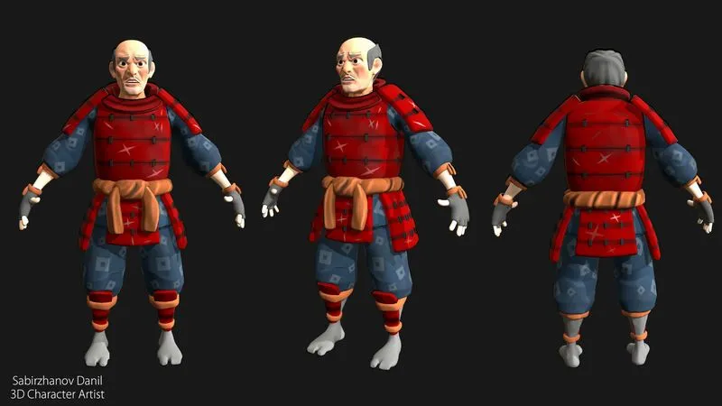 PBR Game 3D Models – Samurai