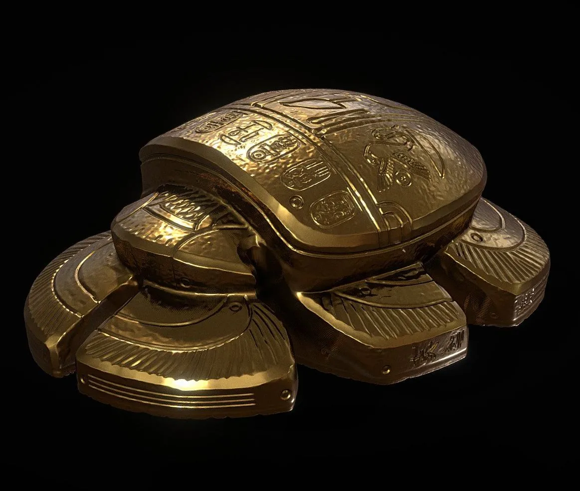 PBR Game 3D Models – Scarab Amulet V2