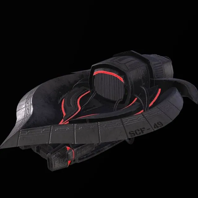 PBR Game 3D Models – SCF-49 Sci-fi Spaceship