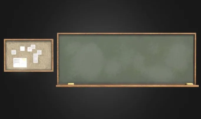 PBR Game 3D Models – School Board