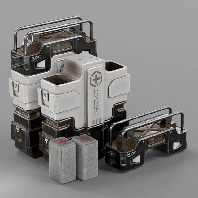 PBR Game 3D Models – Sci-fi Advance MedKit