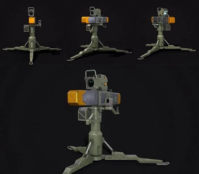PBR Game 3D Models – Sci-fi Anti Tank Gun