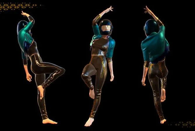 PBR Game 3D Models – Sci-Fi Biker Girl Character