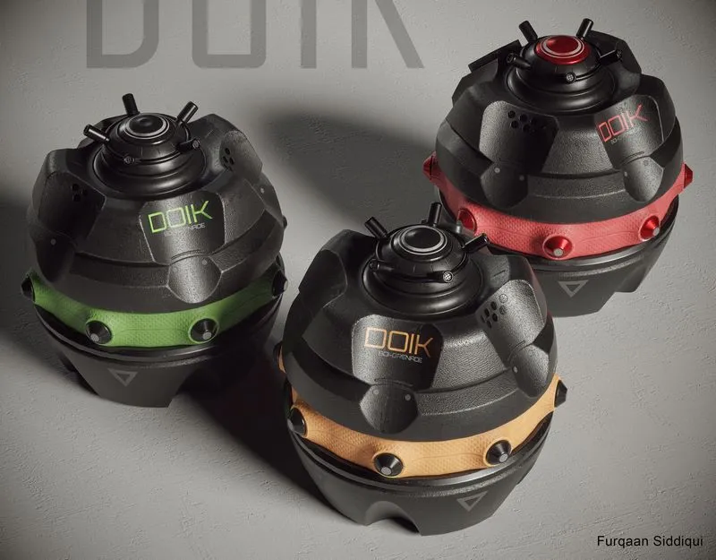 PBR Game 3D Models – Sci-fi Bio Grenade Doik
