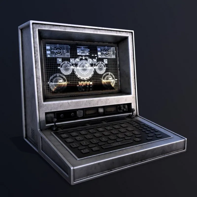 PBR Game 3D Models – Sci-Fi Computer