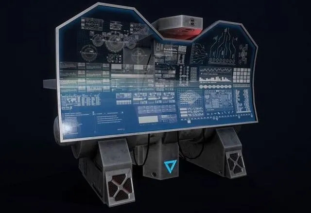 PBR Game 3D Models – Sci-Fi Console-Computer 7