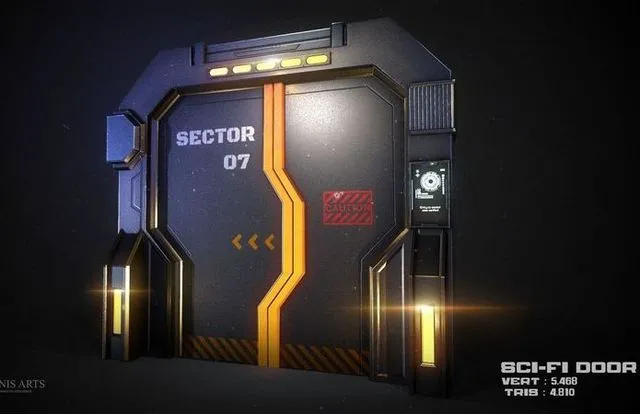 PBR Game 3D Models – Sci-Fi Door