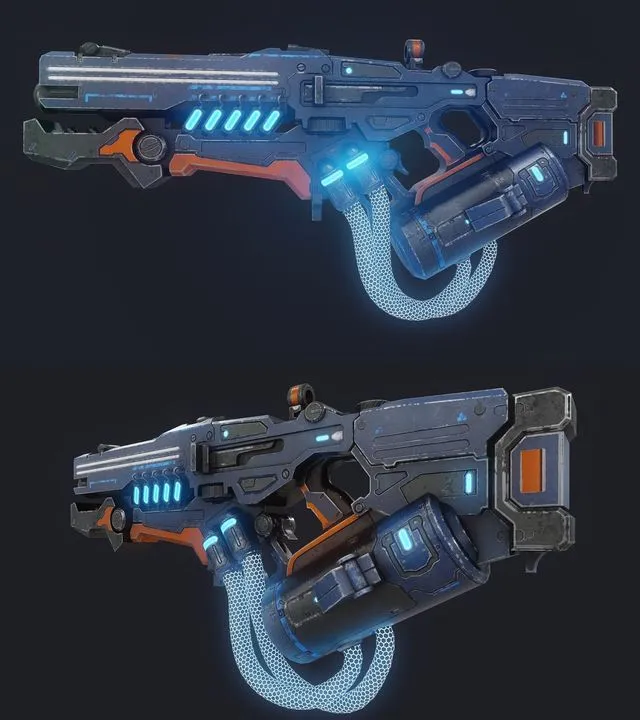 PBR Game 3D Models – Sci-Fi Energy Rifle