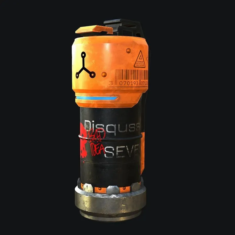 PBR Game 3D Models – Sci-fi Grenade