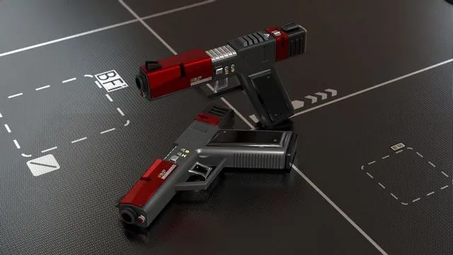 PBR Game 3D Models – Sci Fi Gun Pistol