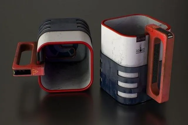 PBR Game 3D Models – Sci-Fi Heat Mug
