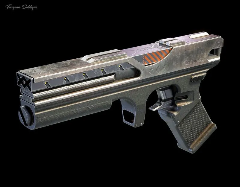 PBR Game 3D Models – Sci-fi Laser Gun