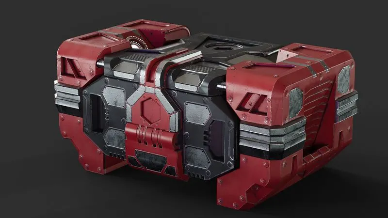 PBR Game 3D Models – Sci-Fi Loot box