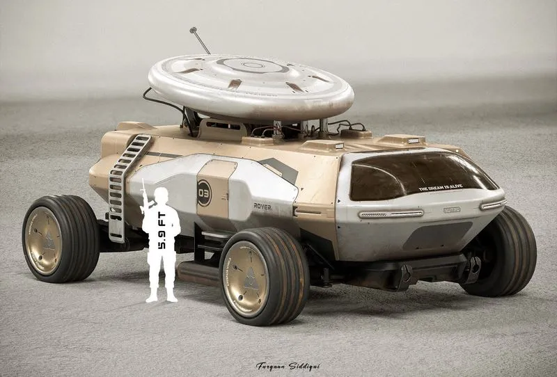 PBR Game 3D Models – Sci-fi Mars Rover