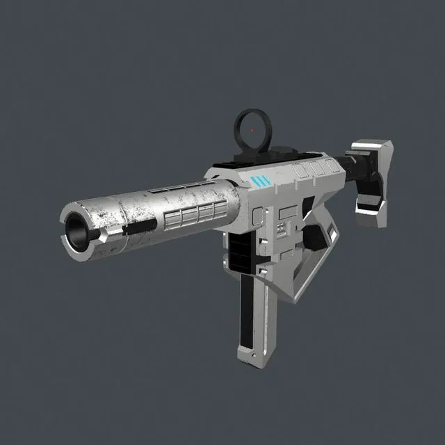 PBR Game 3D Models – Sci-Fi MP5 Styled Gun