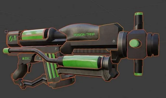 PBR Game 3D Models – Sci-Fi Poison Gun