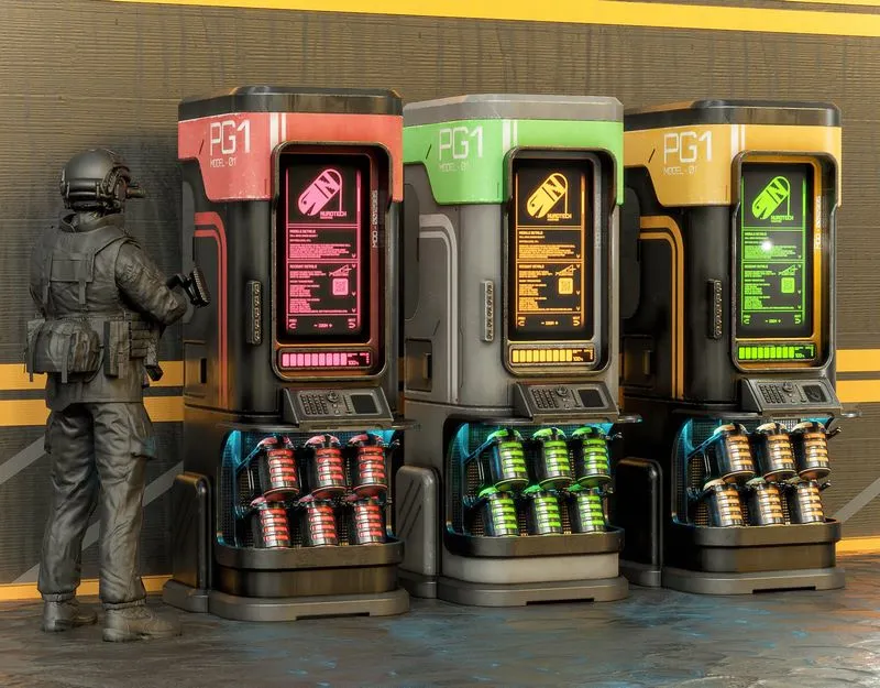 PBR Game 3D Models – Sci-fi Power Generator PG1