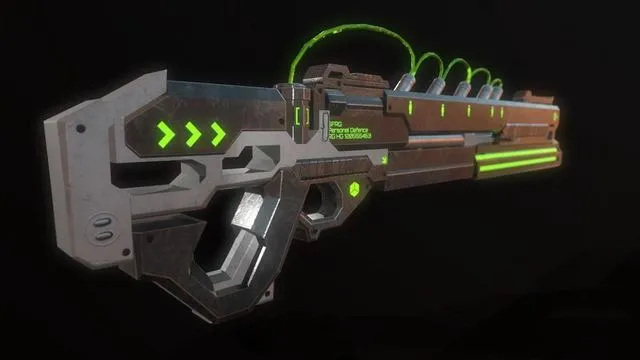 PBR Game 3D Models – Sci-Fi Railgun 2